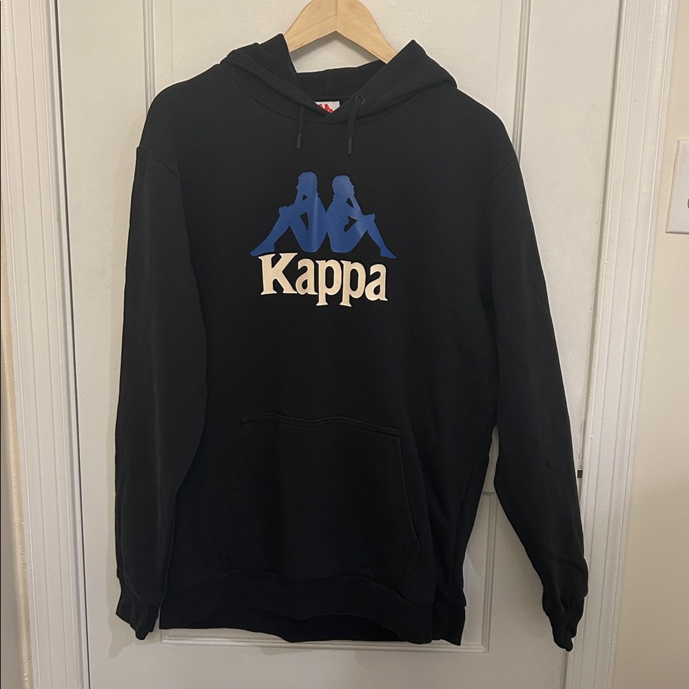 🛍 2/$18 Kappa Hooded Sweatshirt‎ in Black Large - Men's/Unisex